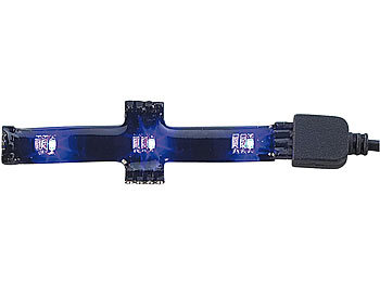 LED-Lichtleiste flach: Lunartec SMD-LED-Crossverbindung - RGB per Infrarot steuerbar