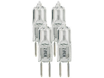 Lunartec Halogen-Stiftsockellampe 12 Volt, GY6.35, 40 Watt, 4er-Pack