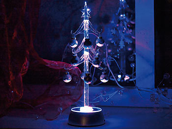 Lunartec Deko-Glasbaum mit wunderschönem LED-Farbspiel