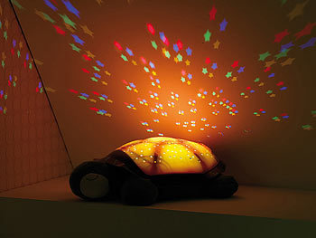 Playtastic LED-Schildkröte mit Sternbild-Projektion & Farbwechsler