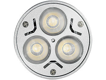 Luminea LED-Spot, 3x 1W-LED, weiß, GU10, 250 lm, 4er-Set
