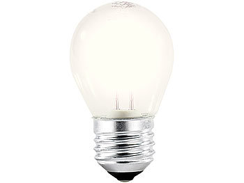 Luminea Halogen-Glühbirne, G45, E27, 28 Watt, 370 Lumen, warmweiß