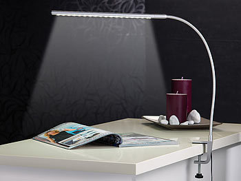 Lunartec Voll schwenkbare LED-Schreibtisch-Lampe aus Metall