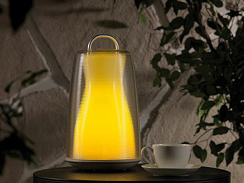 Lunartec Portable LED-Garten- & Tischlampe "Livinglight II" gelb