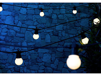 Lichterkette Garten Glühbirnen