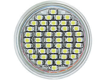 Luminea SMD-LED-Lampe, E14, 48 LEDs, warmweiß, 250 lm, 4er-Set