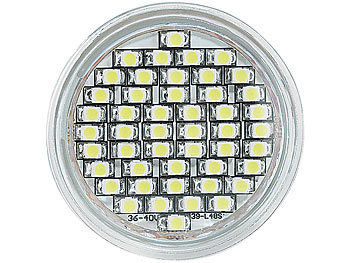 Luminea SMD-LED-Lampe E27, 48 LEDs, warmweiß, 250 lm