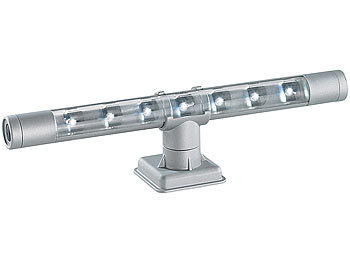 Lunartec Flexible warmweiße 4in1-LED-Unterbauleuchte, silber, 4er-Set