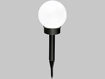 Lunartec 4er-Set LED-Solar-Kugellampe, Ø 20 cm, klein, tageslichtweiß