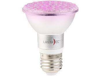 Lunartec LED-Pflanzenlampe mit 48 LEDs, 50 Lumen, E27, 4er-Set