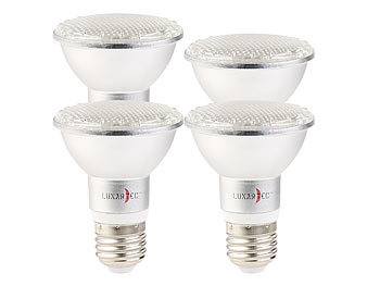Blumenlampe: Lunartec LED-Pflanzenlampe mit 48 LEDs, 50 Lumen, E27, 4er-Set