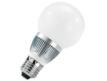Luminea 4er-Set Energiespar-LED-Lampen mit 3 Watt, E27, warmweiß, 205 lm