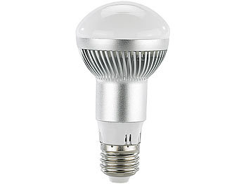 Luminea LED-Energiespar-Reflektorlampe E27, R63, 6000 K, 280 lm, 5,5 W,4er-Set