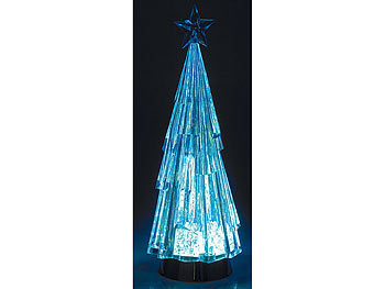 Lunartec Acrylglas-Weihnachtsbaum mit 3-farbiger LED, 29 cm