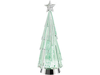 Lunartec Acrylglas-Weihnachtsbaum mit 3-farbiger LED, 29 cm