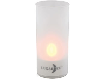 Lunartec 6 Akku-LED-Teelichter mit Acrylgläsern, Ladestation und Fernbedienung