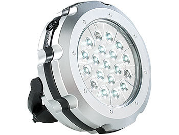 Lunartec Wetterfeste Universal-LED-Lampe mit Dynamo & USB-Ladekabel