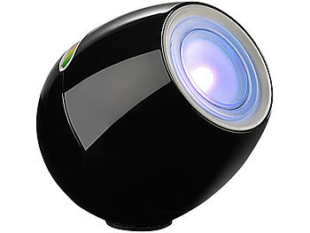 Lunartec Schwarze LED-Stimmungsleuchte mit Touch-Farbregler,256 Farben