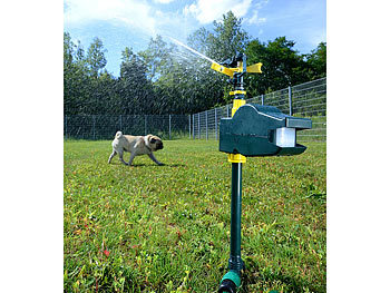 Exbuster Wasserstrahl-Tierschreck mit PIR-Sensor, batteriebetrieben, 60 m²