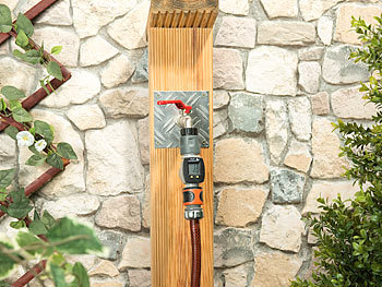 Royal Gardineer Digitaler Wasserzähler für den Gartenschlauch, mit 2 Zähleranzeigen