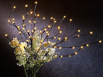 Lunartec LED  Lichter Weidenstrauch Zweige mit 75 warmweißen LEDs