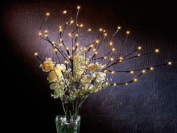 Lunartec LED  Lichter Weidenstrauch Zweige mit 75 warmweißen LEDs