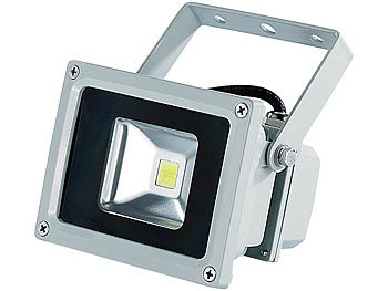 Luminea Wetterfester LED-Fluter im Metallgehäuse, 10 W, IP65, warmweiß