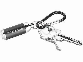 PEARL 4er-Set fokussierbare Mini-Taschenlampen mit Schlüsselanhänger