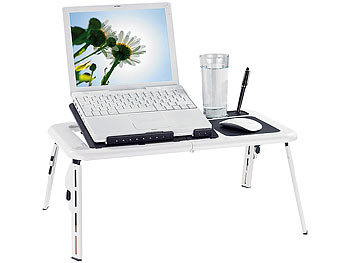 Notebook Tisch: General Office Notebooktisch mit 2 USB-Lüftern, klappbar
