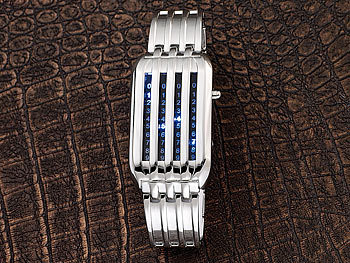 St. Leonhard Extravagante Designer-Armbanduhr mit LED-Animation