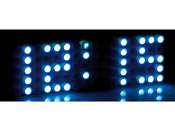 Wecker Digital Design: infactory LED-Designer-Wecker "Blue 24"