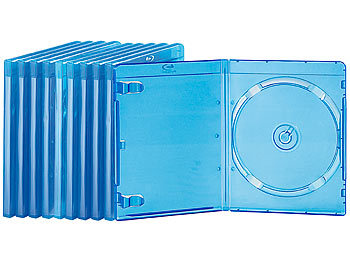 Bluray Hülle: PEARL Blu-ray Slim-Soft-Hüllen blau-transparent im 10er-Pack für je 1 Disc