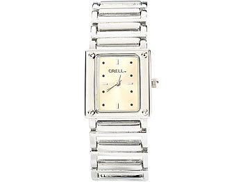 Crell Elegante Armbanduhr für Damen, eckig