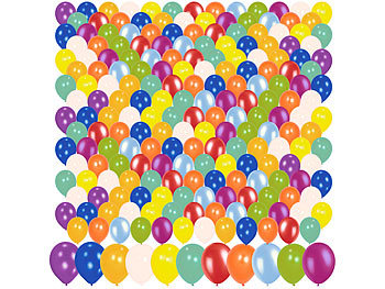 Ballons: Playtastic 200er-Megapack bunte Luftballons, bis 30 cm
