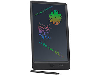 Schreibpad: General Office LCD-Schreibtafel, 25,4 cm / 10 Zoll, Stift, Lösch-Sperre, mehrfarbig