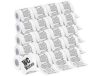 WC Papier lustig: infactory 20er-Set Toilettenpapiere "Witze", 2-lagig