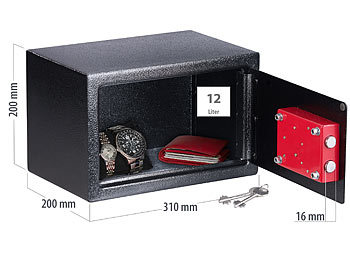 Notschlüssel Minitresor Mini-Safe-Tresor Mini-Stahlsafe Minisafe Buchversteck