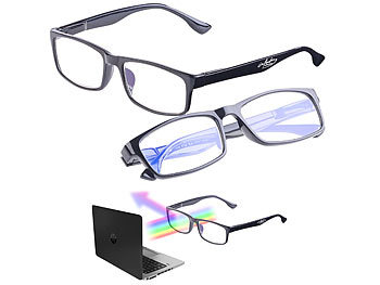 Blaulichtbrille: infactory 2er Pack Bildschirm-Brille mit Blaulicht-Filter, +1,5 Dioptrien