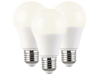 Luminea 9er-Set LED-Lampen, E, 9 W, E27, warmweiß, 3000 K