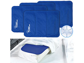 Kühldecke: newgen medicals 4er-Set kühlende Kissenauflagen, 30 x 40 cm, blau