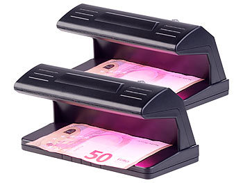 Geldprüfgerät: General Office 2er-Set UV-Geldscheinprüfer, auch für Ausweise und Pässe, 4 Watt