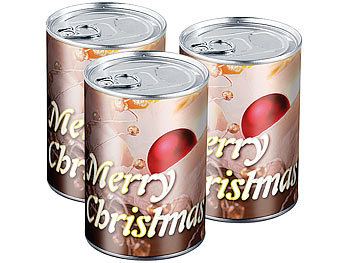 Geschenkverpackung: infactory 3er-Set Geschenkdosen "Merry Christmas"- originelle Präsent-Verpackung