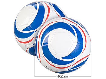Kinderball: Speeron 2er-Set Trainings-Fußbälle aus Kunstleder, 22 cm Ø, Größe 5, 440 g