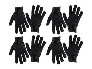 Körperpflege-Handschuhe: newgen medicals 4 Paar Peeling-Handschuhe, Einheitsgröße
