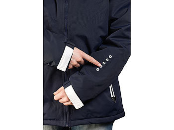 Übergangs-Jacke Navy-Blau mit Fernbedienung für iPod & iPhone, Größe M
