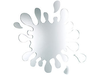 Spiegel Tropfenform: infactory Wassertropfen-Spiegel "Splash Mirror" aus Acryl