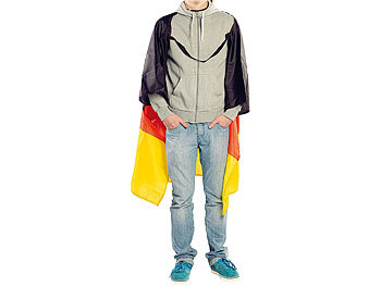 PEARL Deutschland-Cape 150 x 110 cm mit Ärmeln - Bodyflag