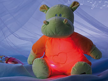 Playtastic Kuschel-Spieluhr "Hippo" mit LED-Lichtspiel