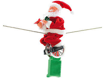infactory Weihnachtsmann auf Einrad "Santa Balance"