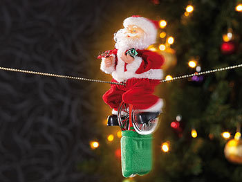 infactory Weihnachtsmann auf Einrad "Santa Balance"
